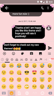 SMS Messages Bow Pink Pastel Theme 320 APK screenshots 4