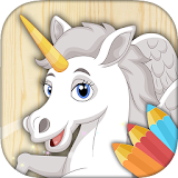 Unicorn coloring pages icon