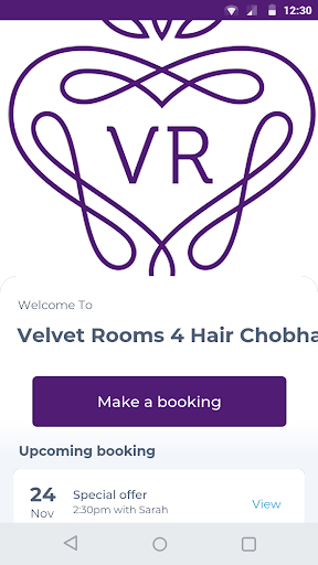 Android application Velvet Rooms 4 Hair Chobham screenshort