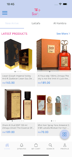 Android application Sham Perfume screenshort