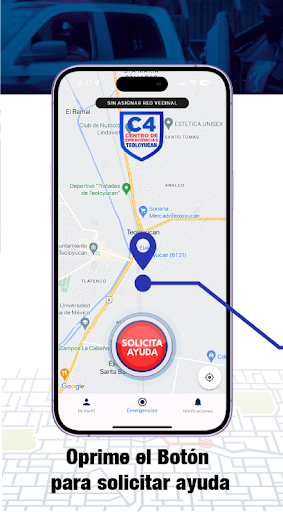 Android application Botón de Emergencia Teoloyucan screenshort