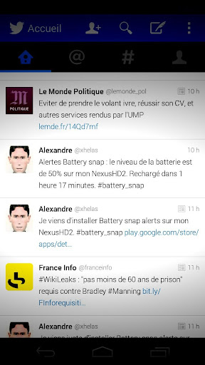 Android application BatterySnap alerts screenshort