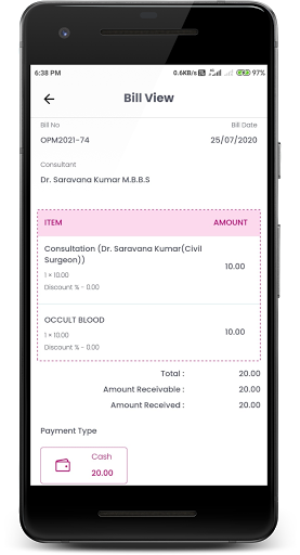 Android application Geri Care Patient App screenshort