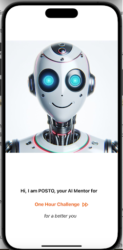 Android application AI Mentor One Hour Challenge screenshort