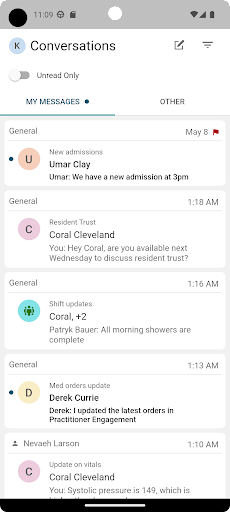 Android application Secure Conversations screenshort