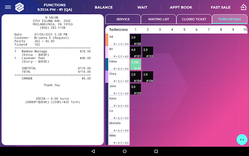 Android application Zota POS - ZotaSalon screenshort