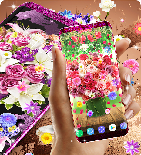Android application Flowers bouquet live wallpaper screenshort