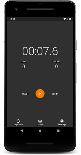 Android application Stopwatch screenshort