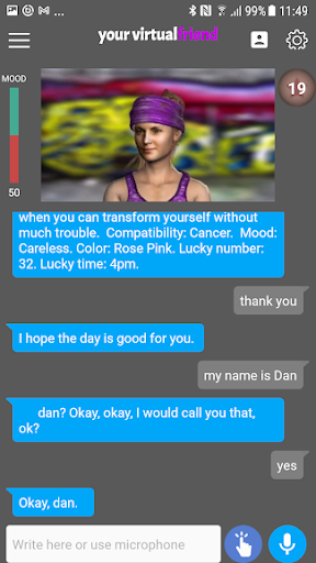 Your Virtual Friend Screen 2