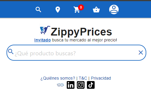 Android application ZippyPrices screenshort
