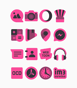 Varwil Pink - Captura de pantalla del paquete de iconos