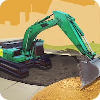 Heavy Construction Excavator: Dump Truck & Loader