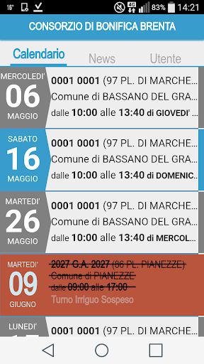 Ruolo Irriguo Consorzio Brenta Screen 3
