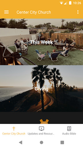 Android application Center City Church San Diego screenshort