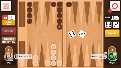 Backgammon Online Screen 2