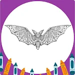 Cover Image of 下载 Bat Mandala Coloring Book App  APK