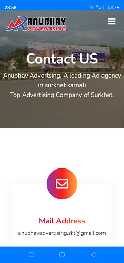 Android application Anubhav Advertising screenshort