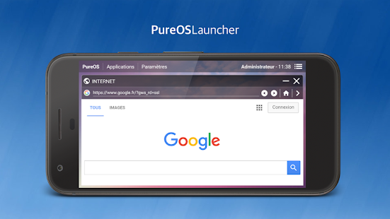 PureOS Launcher Screenshot