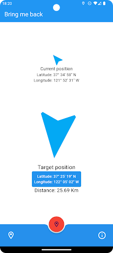 Android application Bring me back screenshort