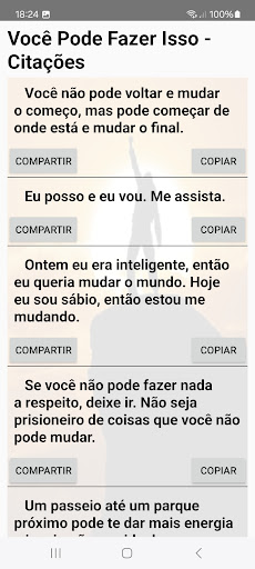Android application Frases Motivacionais - Do Dia screenshort