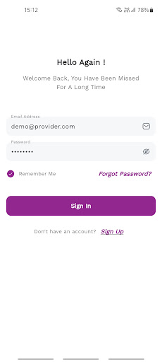 Android application IDI Service Prestataire screenshort