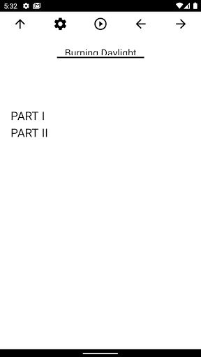 Android application Book, Burning Daylight screenshort