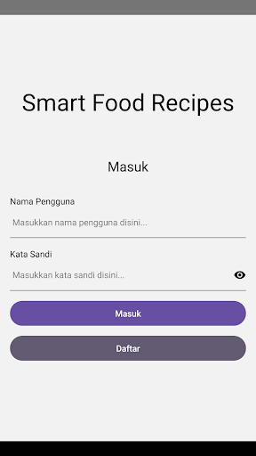 Android application Smart Food Recipe screenshort