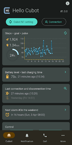 Android application Hello Cubot screenshort