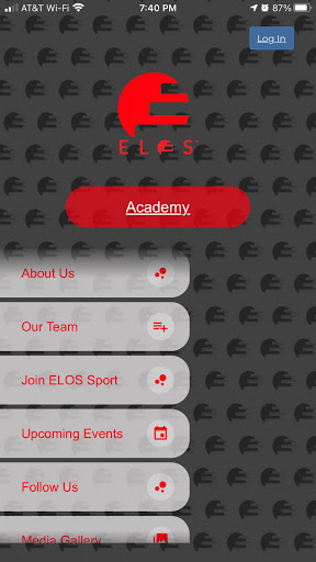 Android application ELOS Sports screenshort