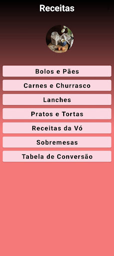 Android application Receitas Fáceis screenshort