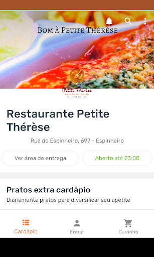Android application Restaurante Petite Thérèse screenshort
