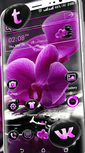 Orchid Flower Launcher Theme