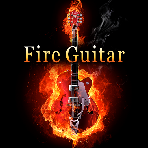 Stylish Theme Fire Guitar  Icon