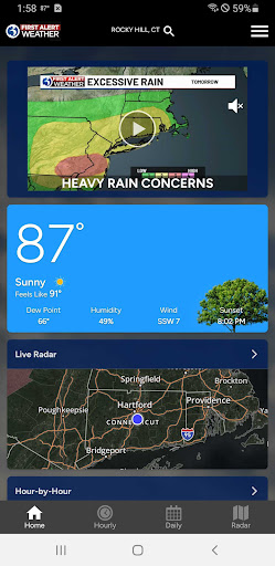 Android application WFSB First Alert Weather screenshort