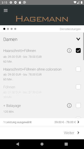 Android application Hagemann screenshort