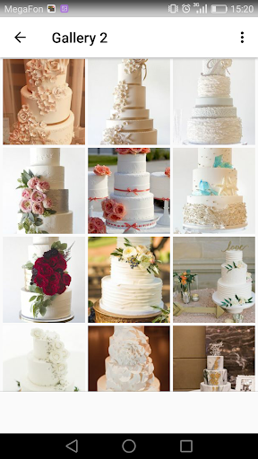 Screenshot of Wedding Cakes