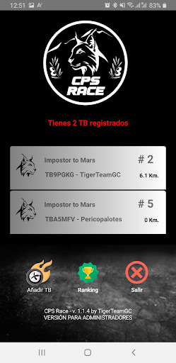 Android application CPS Race screenshort
