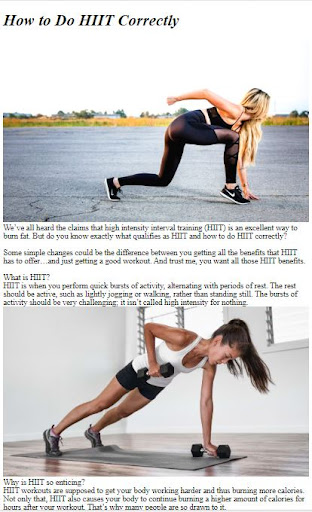 Android application How to Do HIIT Workouts screenshort