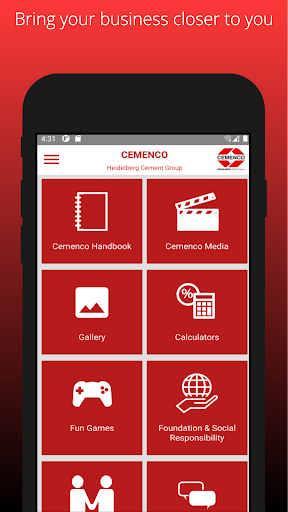 Android application CEMENCO screenshort