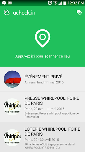 Android application ucheck.in screenshort
