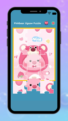 Screenshot of Cute Pink Bear Jigsaw Puzzle