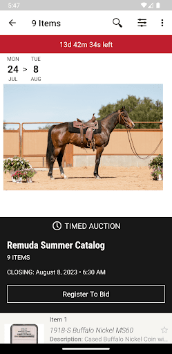 Remuda Auctions Screen 2
