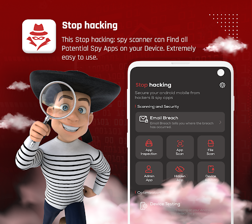 Android application Stop hacking : spy scanner screenshort