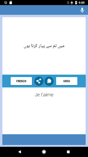 French-Urdu Translator Screen 2