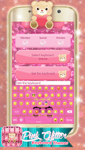Pink Glitter Keyboard Themes For PC installation