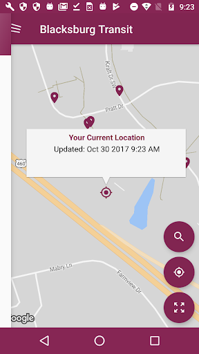 Blacksburg Transit Screen 2