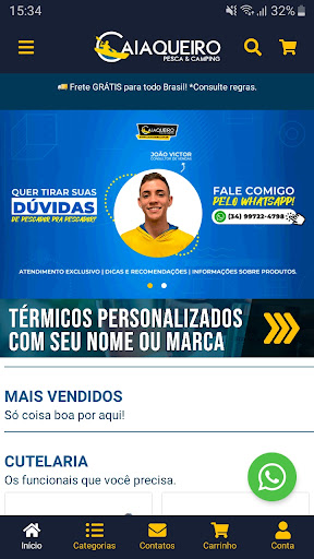 Android application Caiaqueiro Pesca & Camping screenshort