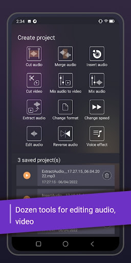 Android application Music editor, Voice modifier screenshort