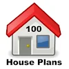 100 House Plans in PDF and CAD icon