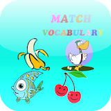 Fun Match Vocabulary Kids english fruits & animals icon